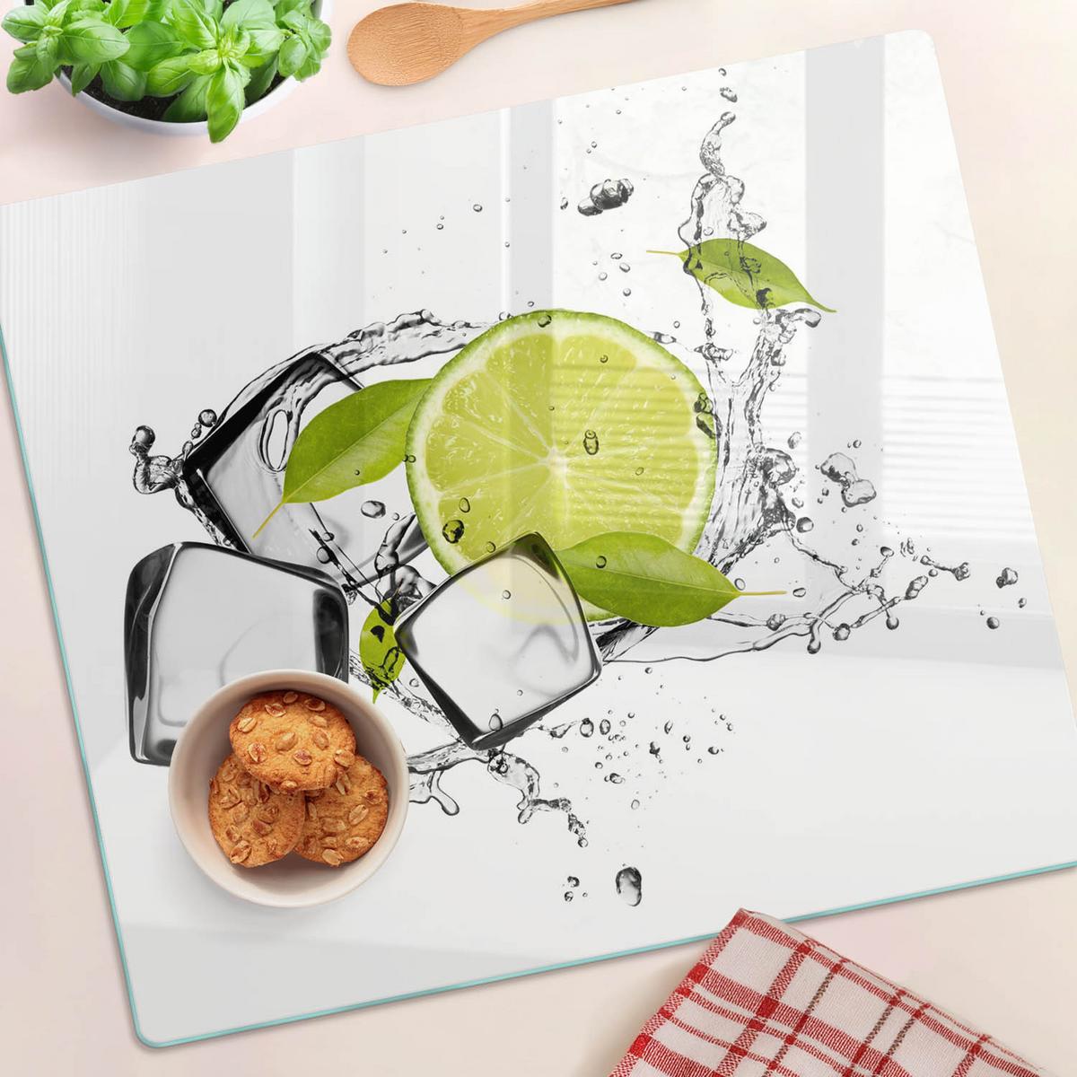GLASPLATTE 60x52 cm Limetteneis - Grün, Glas (60/0.4/52cm) - TULUP