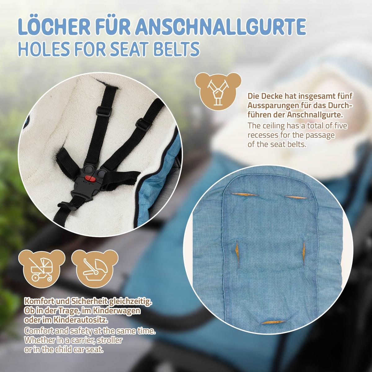 BABYFUSSSACK - Blau, Textil (48/10/94cm) - Joyz
