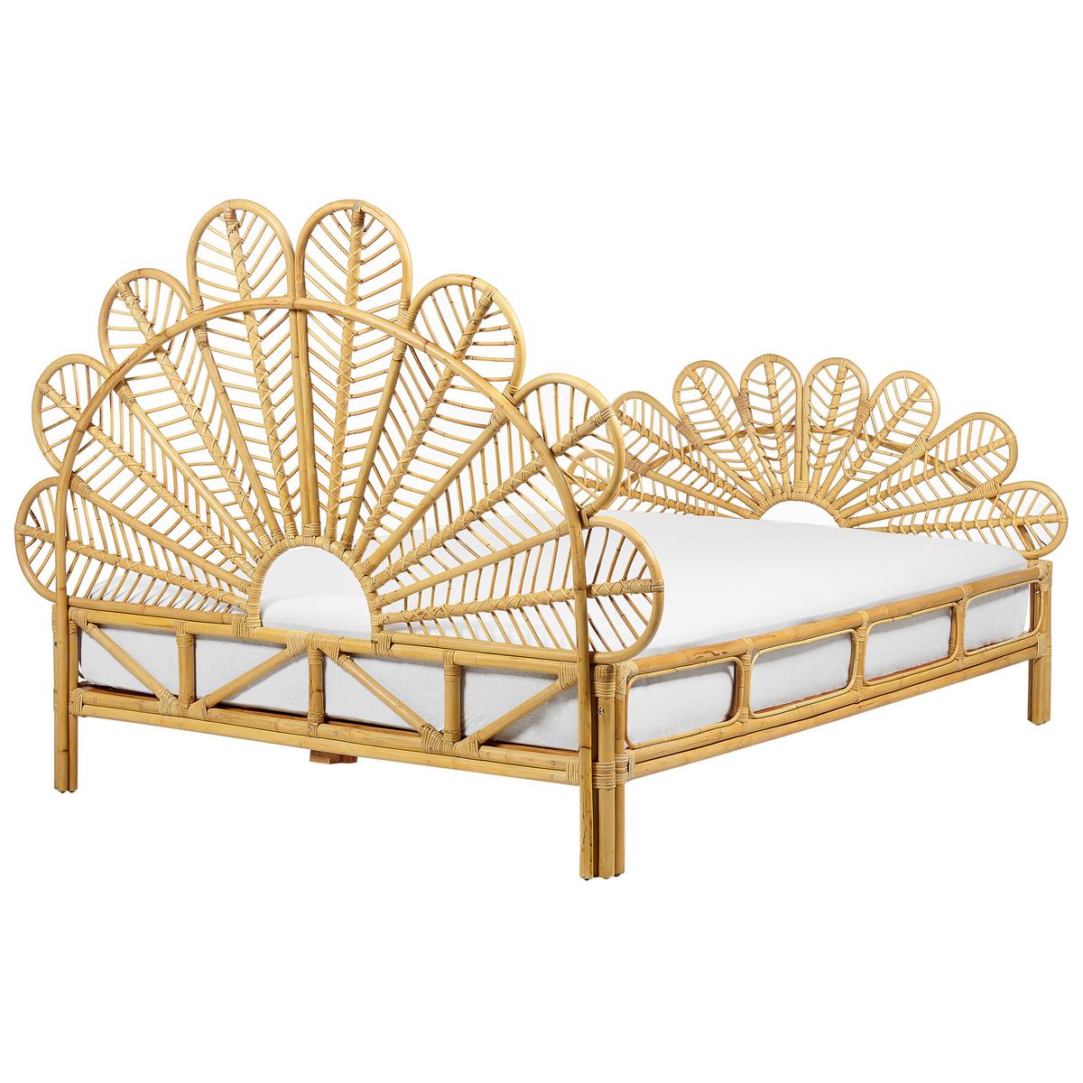 DOPPELBETT 140/200cm Heller Holzfarbton Florentine - Hellbraun, Naturmaterialien (140/200cm) - Beliani