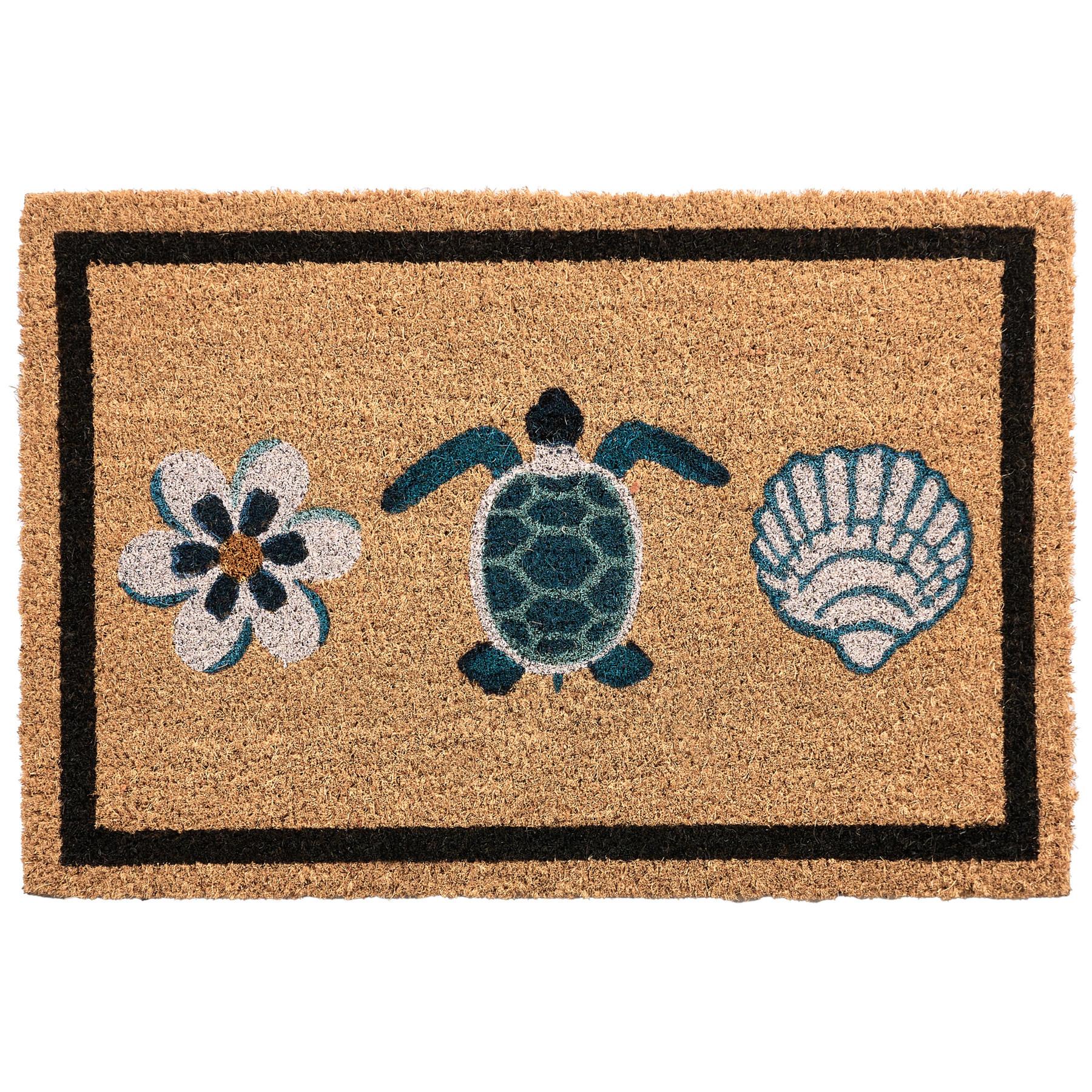 FUSSMATTE Naturfarben 40/60 cm Kokosfasern Panabo - Naturfarben, Textil (40/60cm) - Beliani