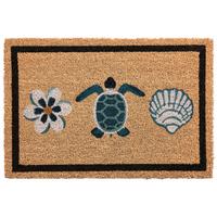 FUSSMATTE Naturfarben 40/60 cm Kokosfasern Panabo - Naturfarben, Textil (40/60cm) - Beliani