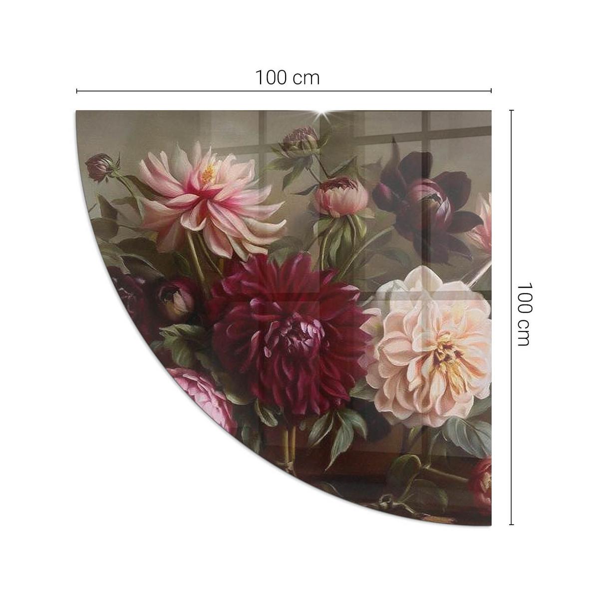 GLASPLATTE für Kamin 100x100 cm - Weinrot, Glas (100/100/0.4cm) - TULUP