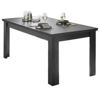ESSTISCH schwarz matt 180 x 90 cm, Esszimmer Tisch Landhaus-Stil - Schwarz, Holzwerkstoff/Metall (180/77/90cm) - Furn.Design