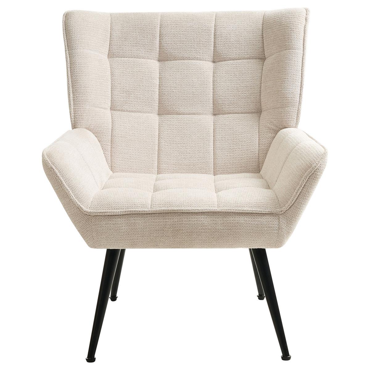 SESSEL Stoff Hellbeige Bellingmo - Beige, Textil (75/85/60cm) - Beliani