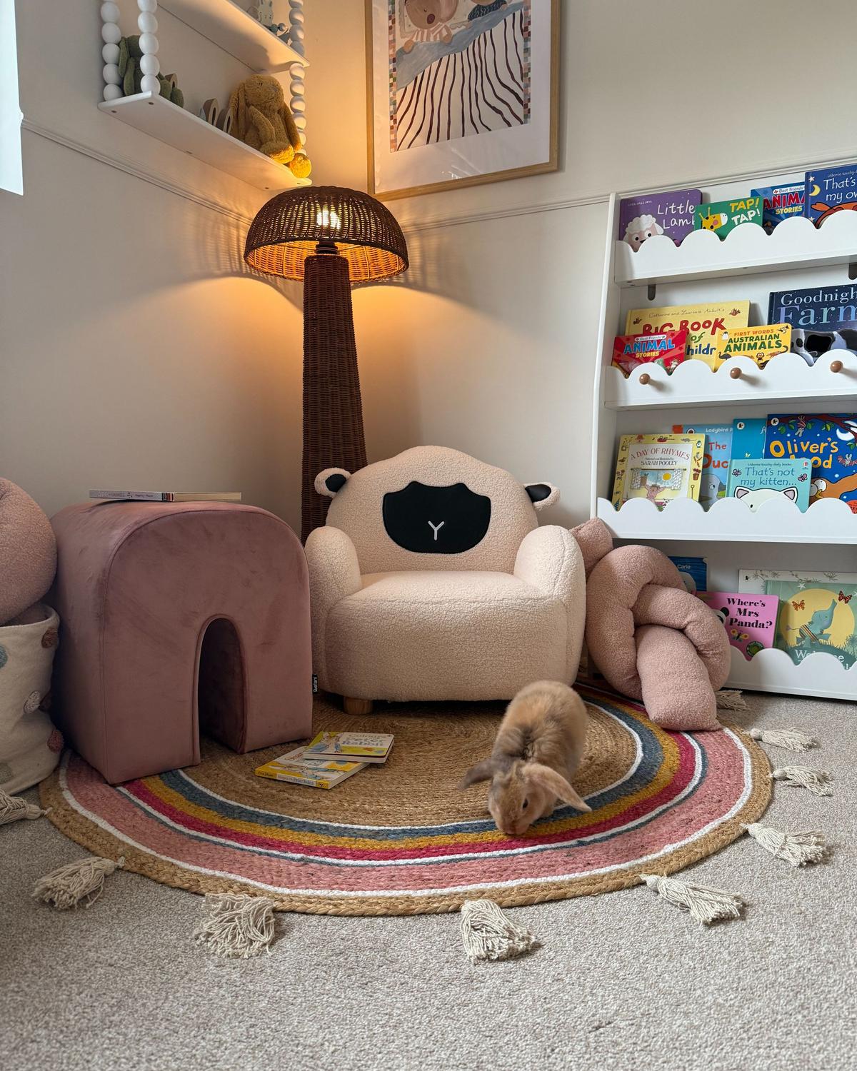 STEHLAMPE Naturfarben Alero - Naturfarben, Kunststoff (41/41/120cm) - Beliani