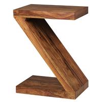 BEISTELLTISCH Massivholz Z Cube Landhausstil Design MUMBAI, Dunkelbraun 30x44x59 cm - Dunkelbraun/Braun, Holz (44/30/59cm) - KADIMA DESIGN