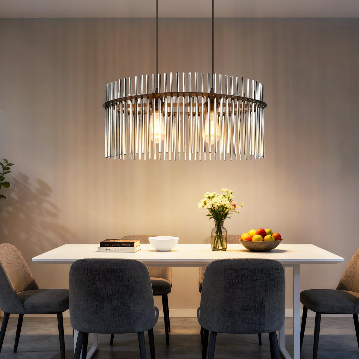 PENDELLEUCHTE Clover 25/60/150 cm - Schwarz, Glas (25/60/150cm) - ZMH