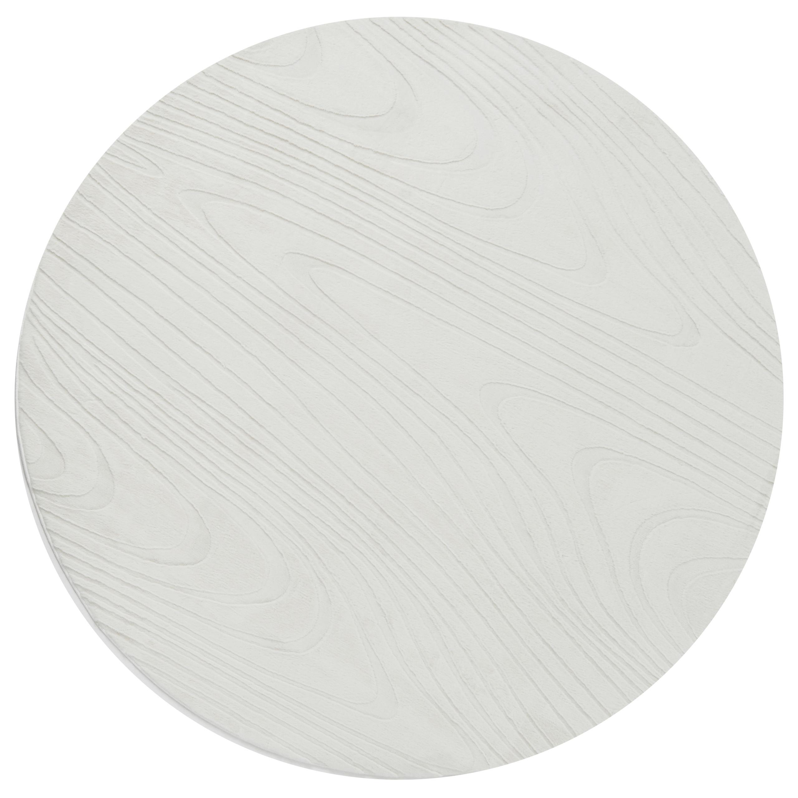 KUNSTFELLTEPPICH Cremeweiß 160 cm Ontake - Creme/Weiß, Kunststoff (160/160cm) - Beliani