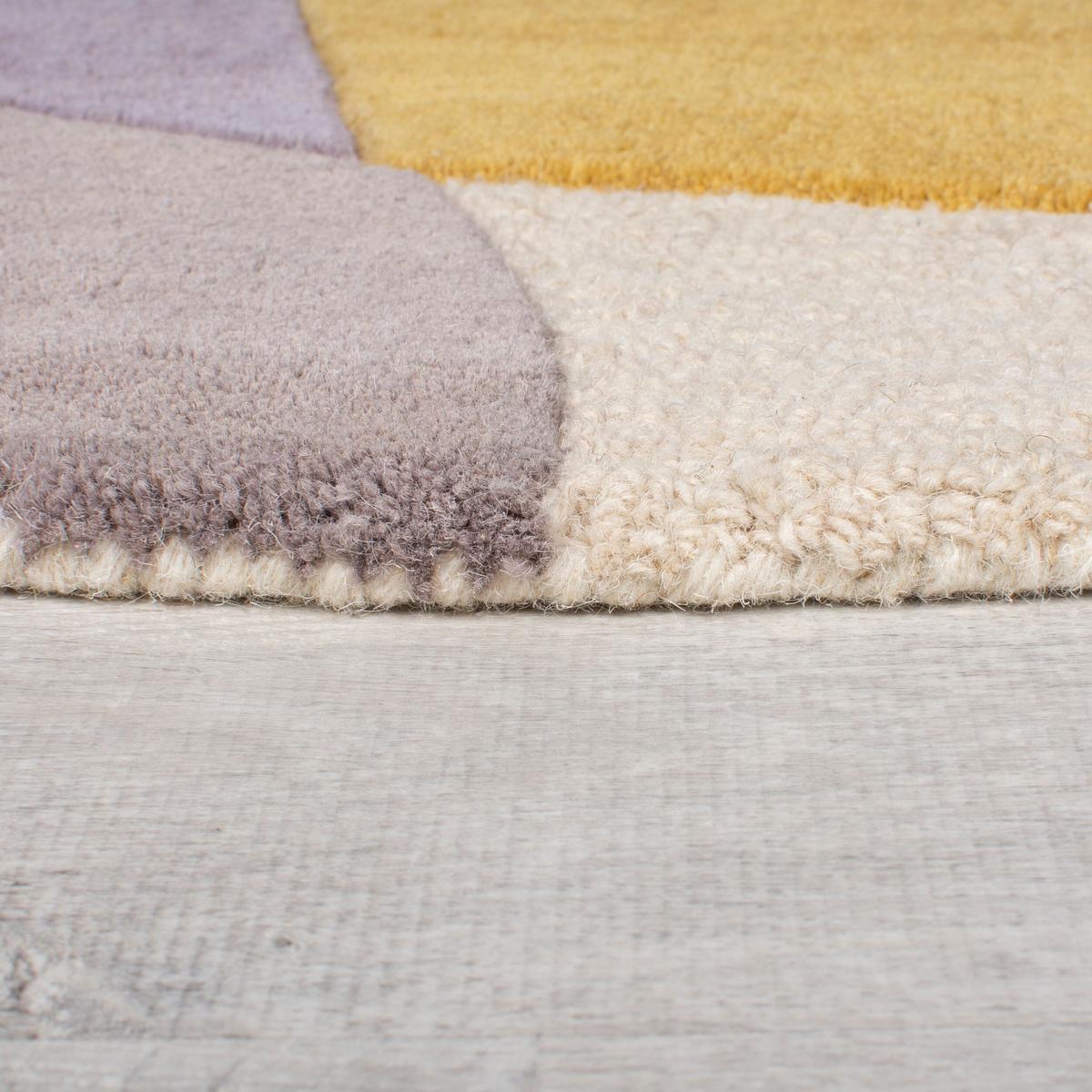 WOLLTEPPICH AIRE, abstrakt, aus Wolle, Bunt, Ø 160 cm - Multicolor, Textil (160/160cm) - KADIMA DESIGN