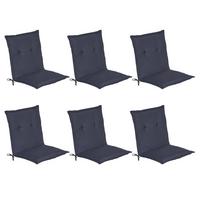 NIEDERLEHNERAUFLAGE Loft NL 100/50/6cm Dunkelblau 6tlg - Dunkelblau, Textil (50/6/100cm) - Beautissu 