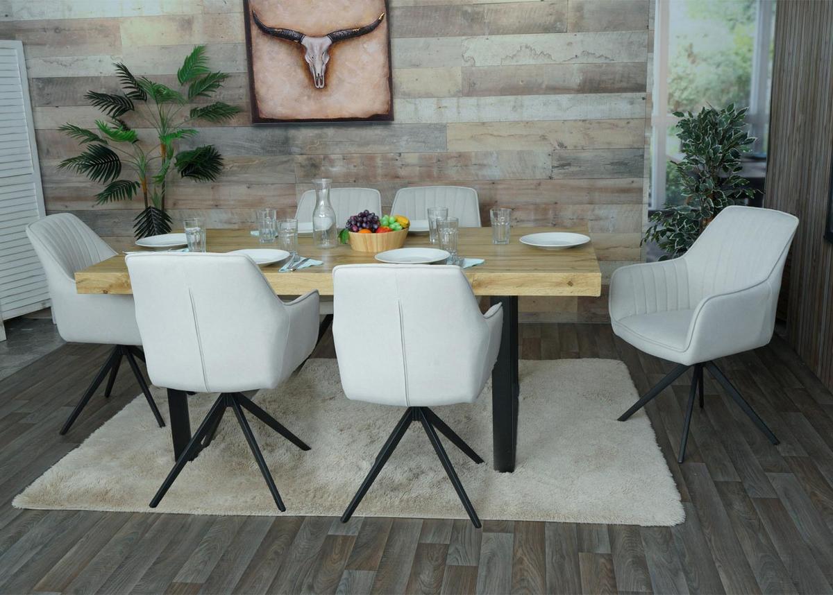 ESSZIMMERSTUHL Beige 6er-Set - Beige/Naturfarben, Textil (58/87/55cm) - MCW