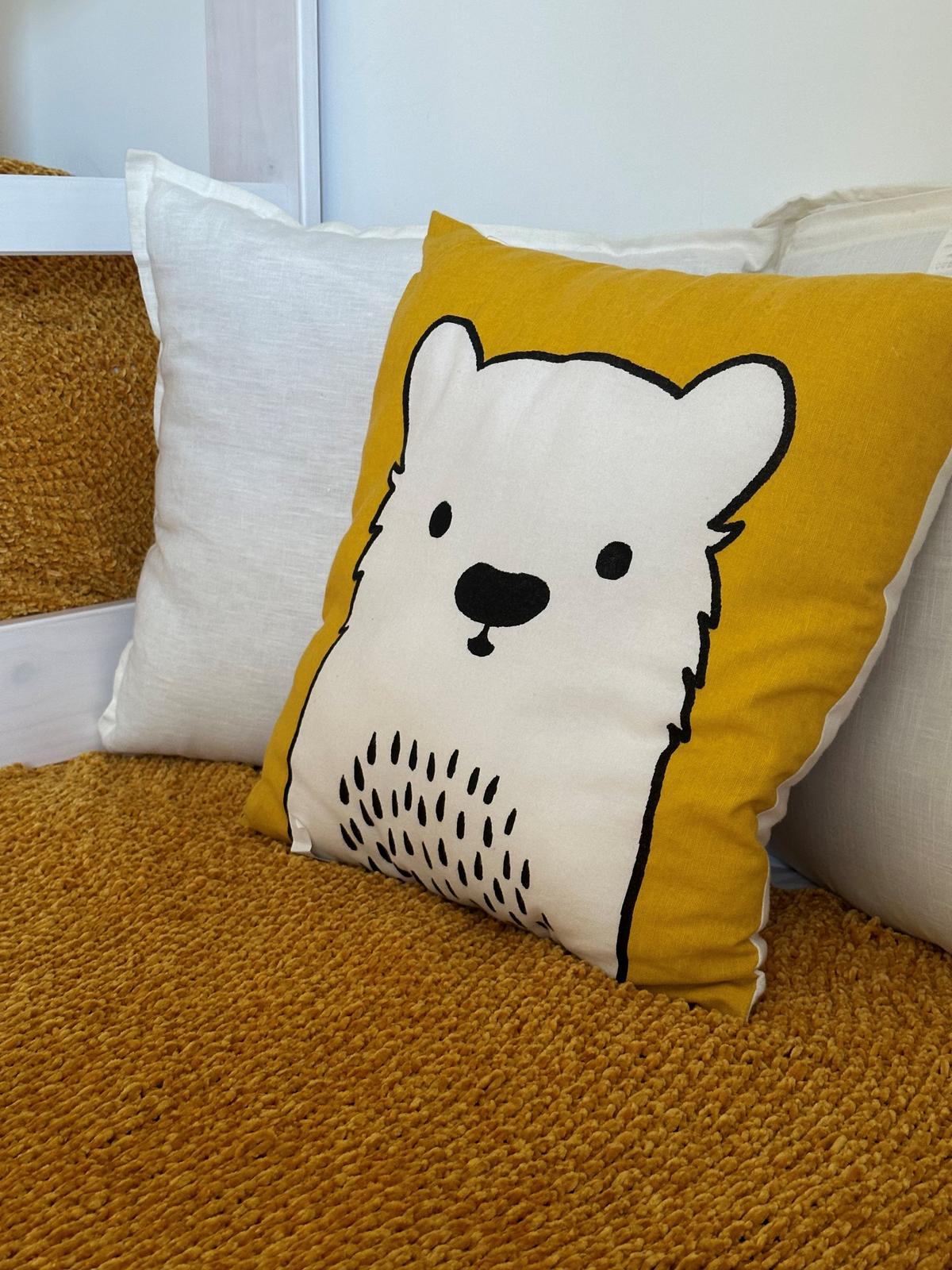 DEKOKISSEN Gelb 45/45 cm Waranasi - Gelb, Naturmaterialien/Textil (45/45cm) - Beliani