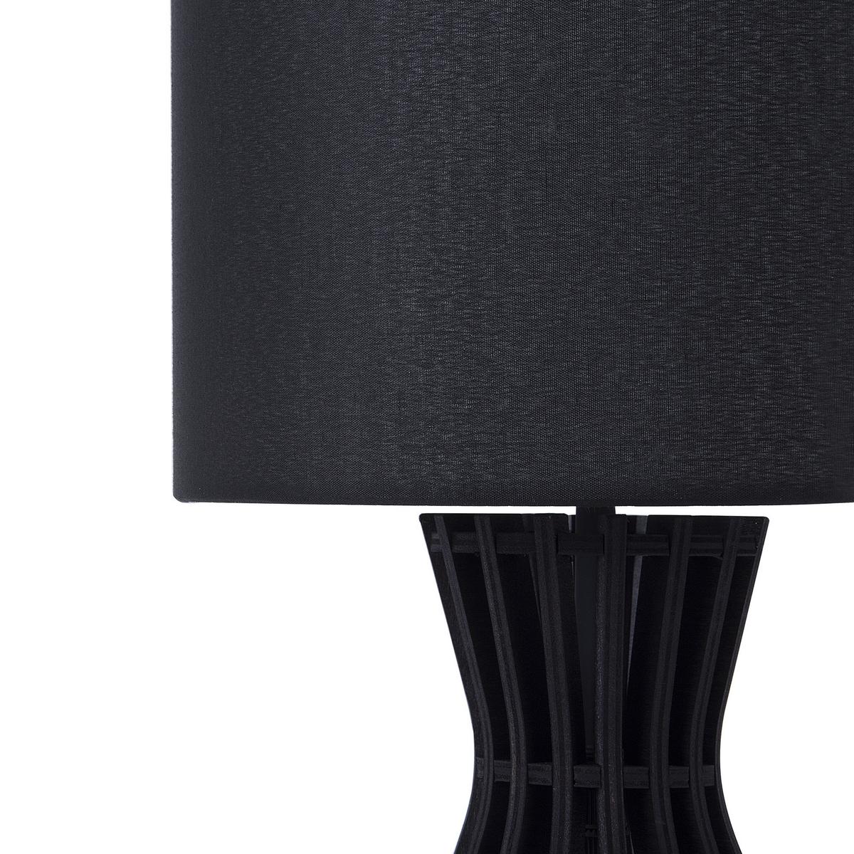 TISCHLAMPE Carrion 27/27/37 cm - Schwarz, Holzwerkstoff (27/27/37cm) - Beliani