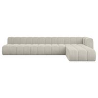ECKSOFA modulares Sofa Darnel-L3 - 387x177x70 cm Creme - Hellgrau/Creme, Holzwerkstoff/Textil (387/177cm) - ALTDECOR