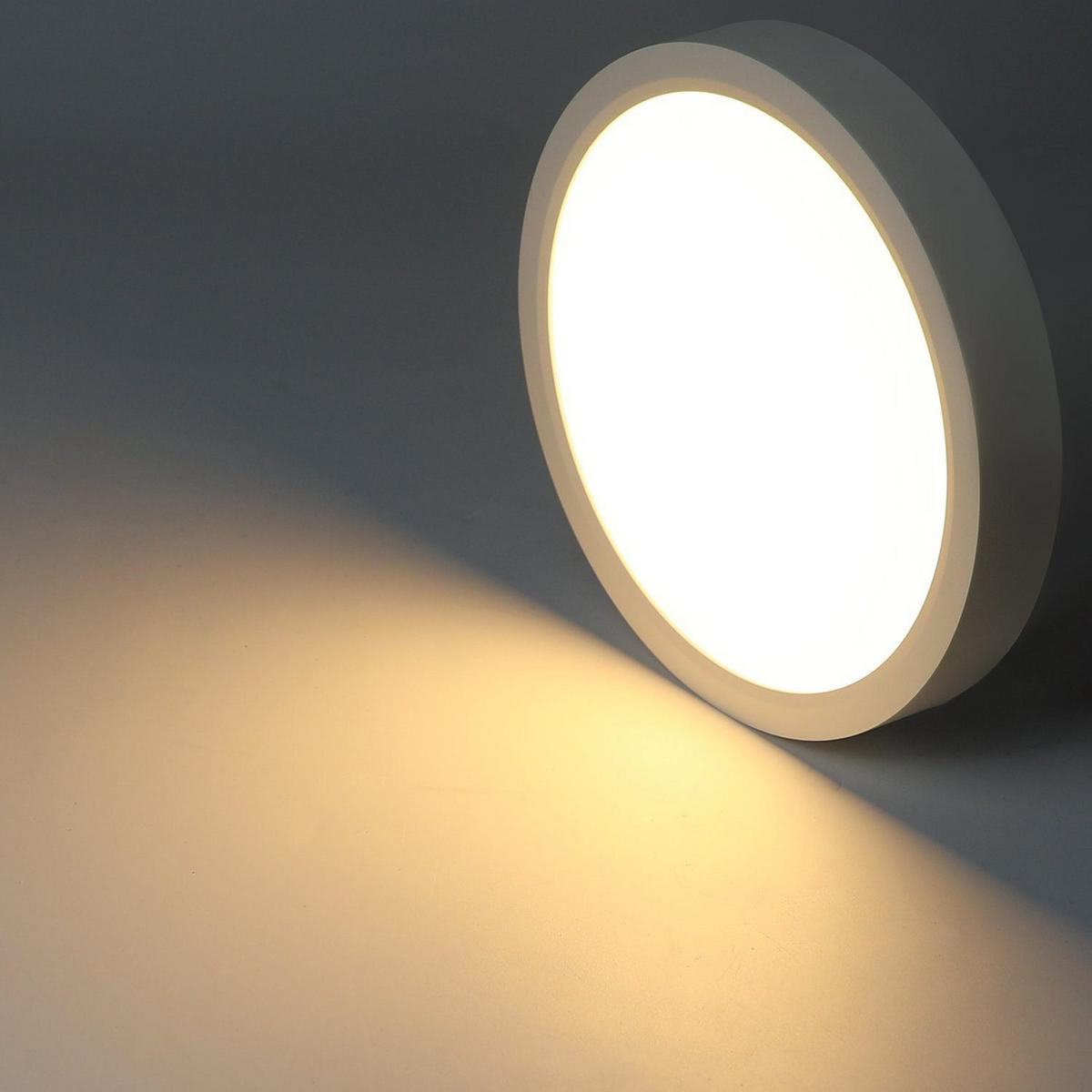 LED-DECKENLEUCHTE Kesselwacht 23.0/2.4/23.0 cm - Weiß, Kunststoff (23/23/2.4cm) - ZMH