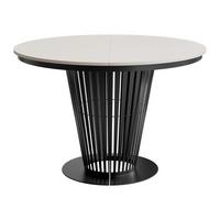 ESSTISCH Elantra 120 - Kaschmir/Schwarz, Holzwerkstoff/Metall (120/120/76cm) - MIRJAN24