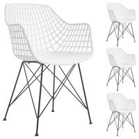 ESSZIMMERSTÜHLE ALICANTE 4ER-SET - Weiß, Textil (59/87/54cm) - IDIMEX