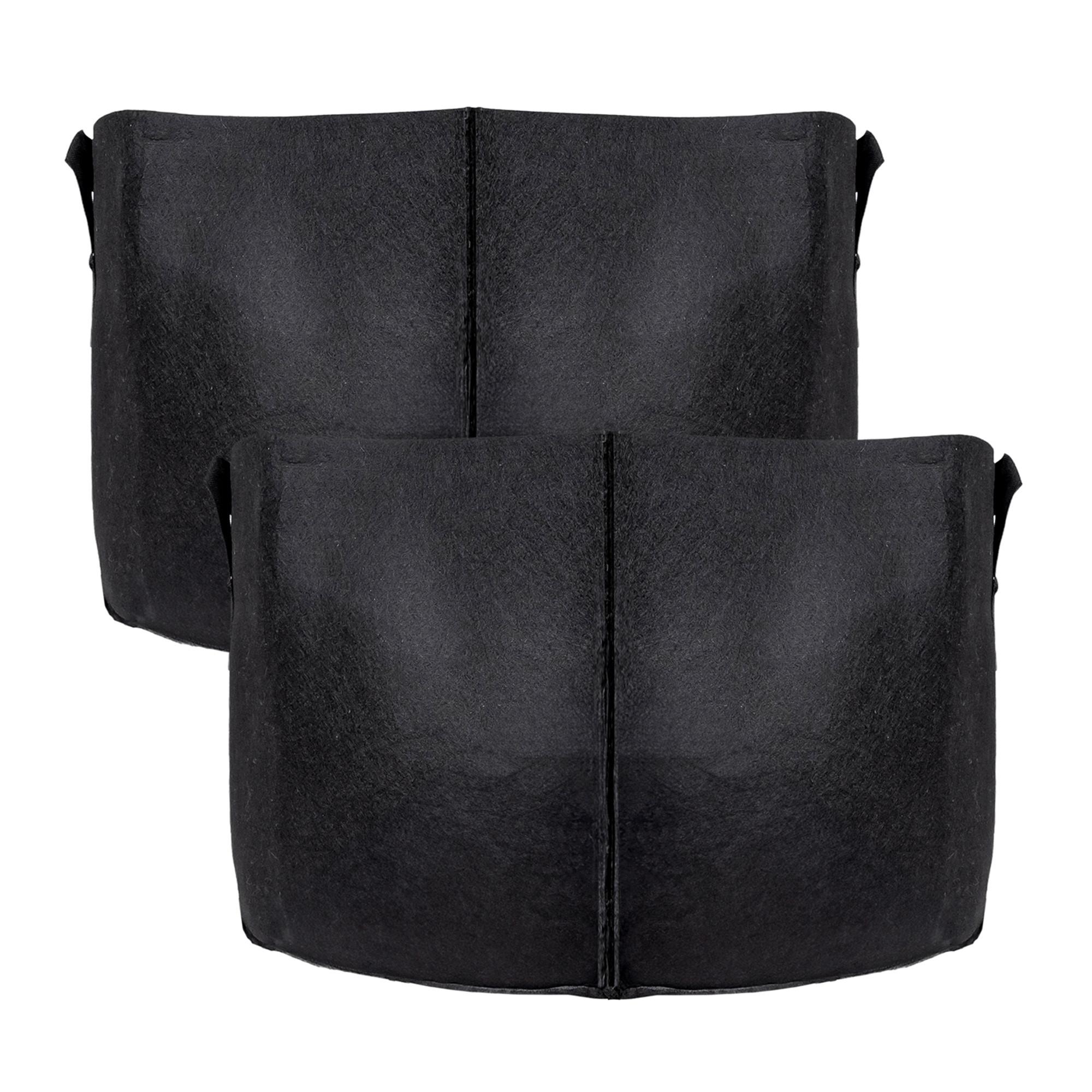 PFLANZSACK Vliesstoff 55/30 cm (2-tlg. Set) - Schwarz, Textil (30cm) - Intirilife