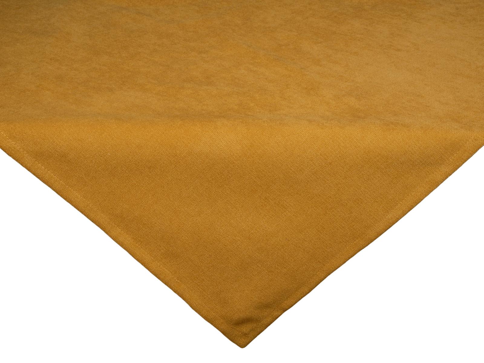 XS-MITTELDECKE FarbTon Chenille-Haptik curry-gelb 60/60 cm - Currygelb, Textil (60/60cm) - beties Heimtextil