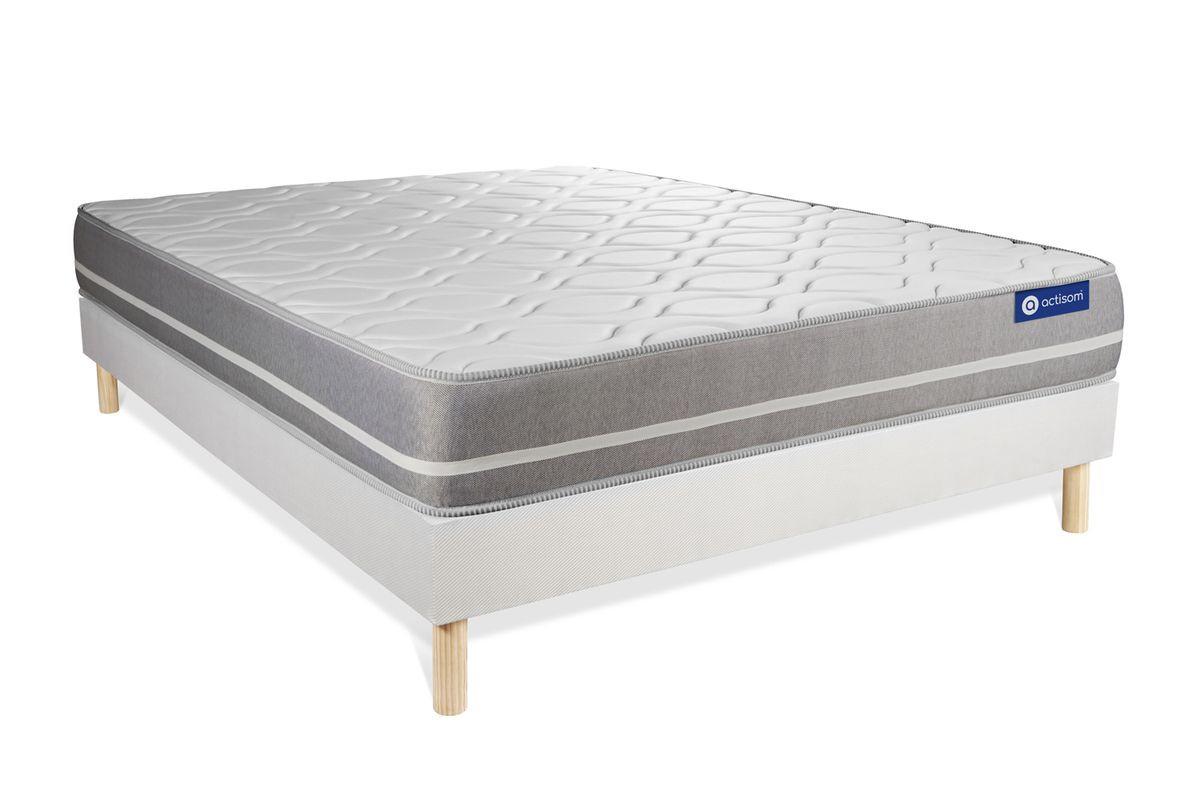 BETT Actiflex touch Taschenfederkern 120 x 210 cm h1 - Kit Bettgestell Weiß - Beige/Weiß, Karton/Holz (120/210cm) - ACTISOM