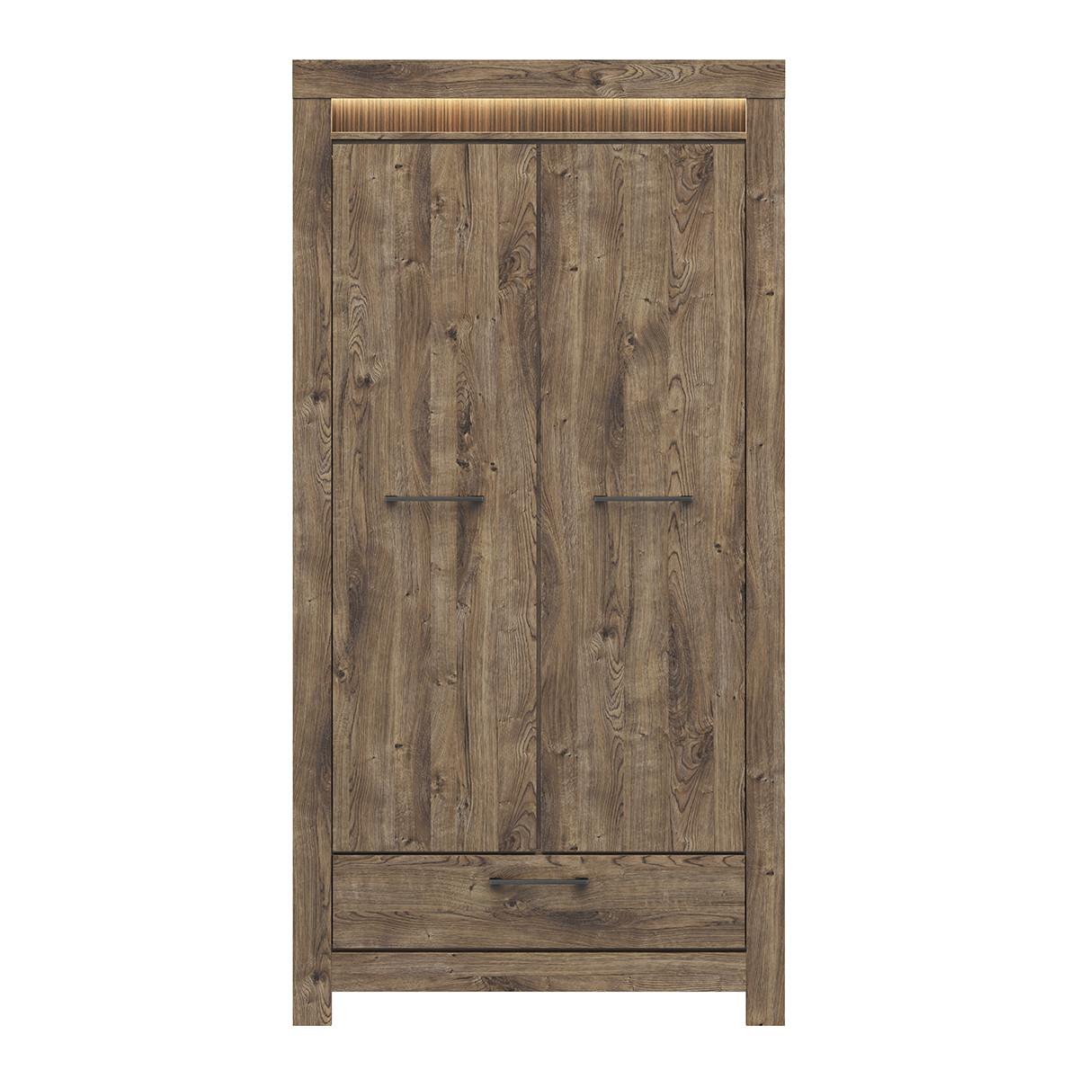 SCHRANK 2 Türen Amaury Holz - Braun, Holzwerkstoff (102/200/62cm) - Petits-meubles