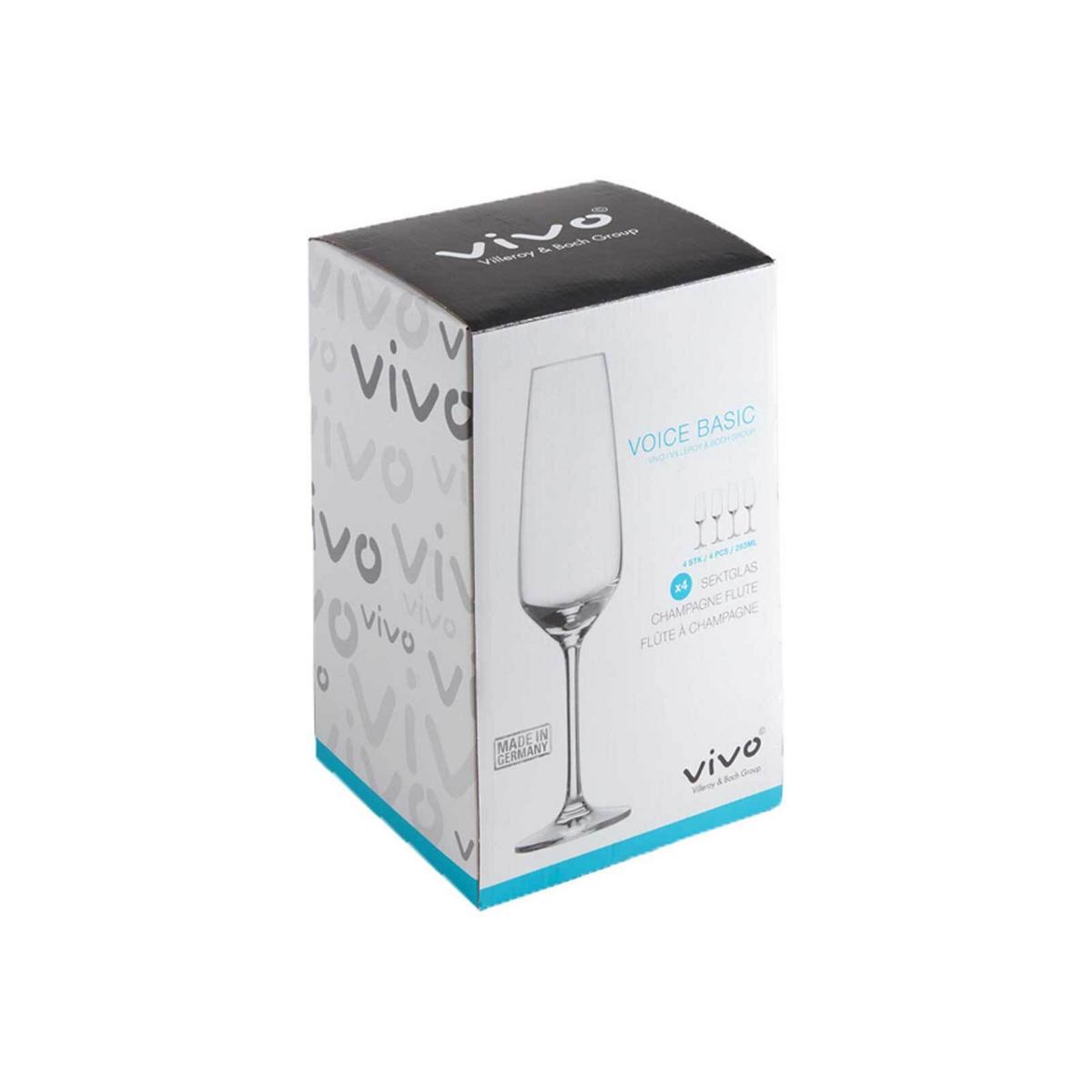 SEKTGLÄSER Voice Basic transparent 120 ml 4er Set - Transparent, Glas (0.12L) - Villeroy & Boch