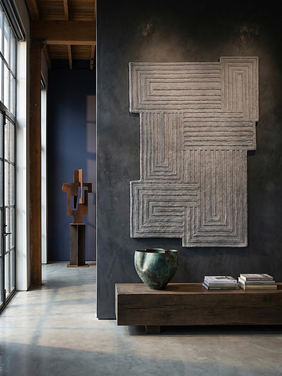 WOLLTEPPICH LEVEN, geometrisch, Grau, 200 x 290 cm - Grau, Textil (290/200cm) - KADIMA DESIGN