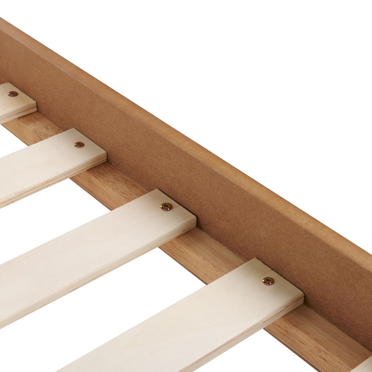 BETT ohne Kopfteil 120/200 MDF-Platte Hellbraun Berric - Hellbraun/Braun, Holz (120/200cm) - Beliani