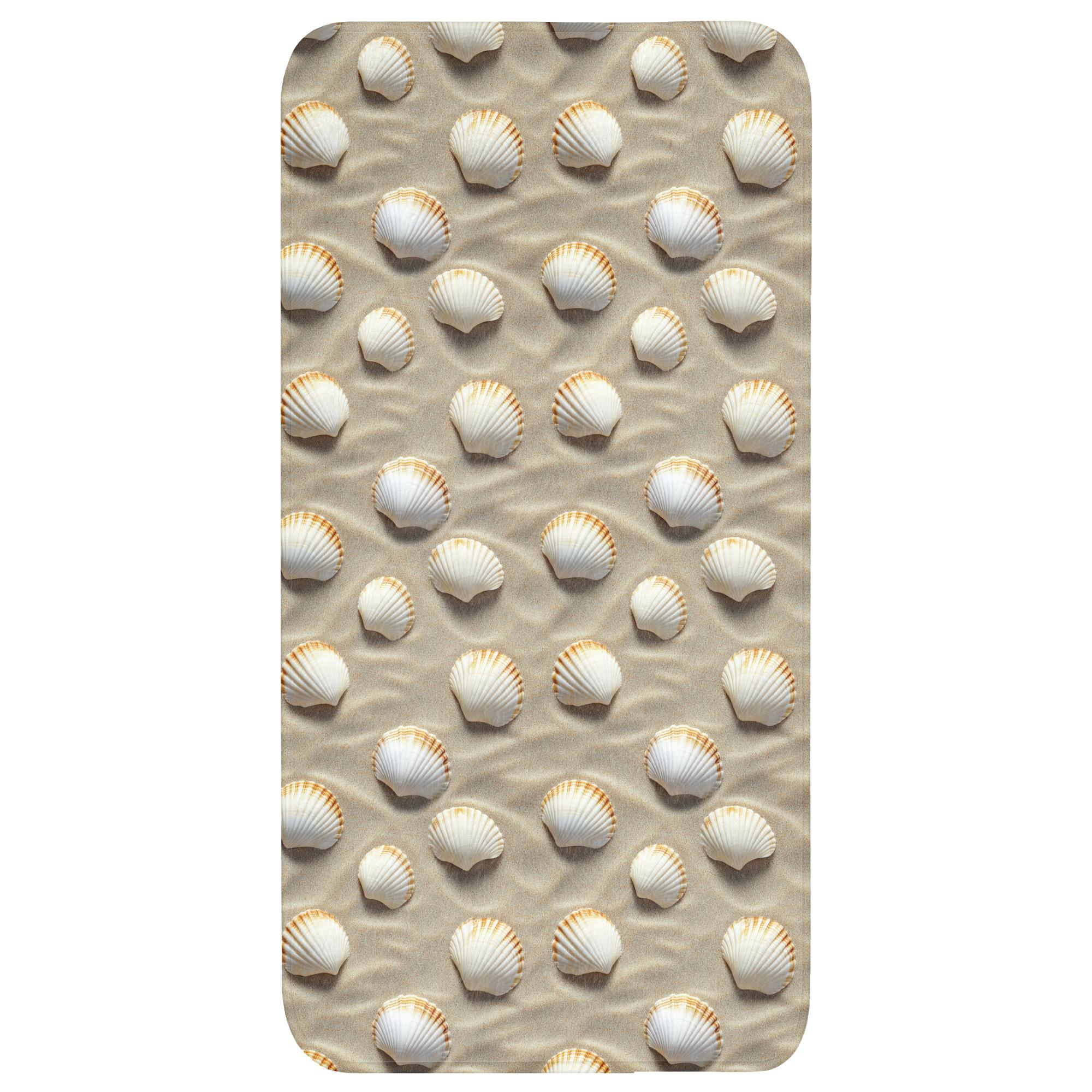 BADEMATTE Muscheln - Sand - Maritim Badteppich 60x120 cm - Sandfarben, Textil (60/120cm) - OnlyWow