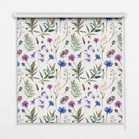 INNENROLLO - Fensterrollo - Rollo - 60x40 cm - Bunte Blumen - Grün, Kunststoff (60/140/0.5cm) - TULUP
