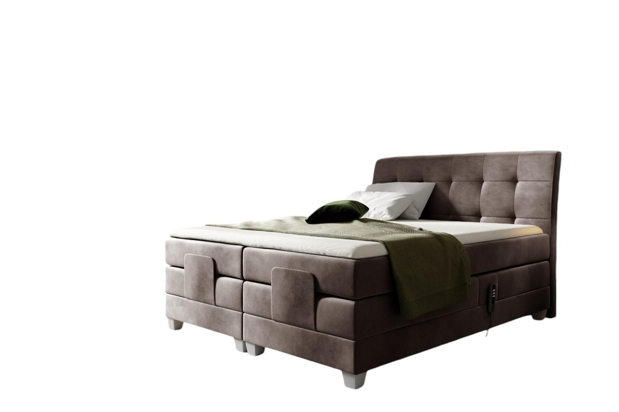 BOXSPRINGBETT Elektrisch Franco - Braun, Holzwerkstoff/Textil (140/200cm) - Fun Möbel