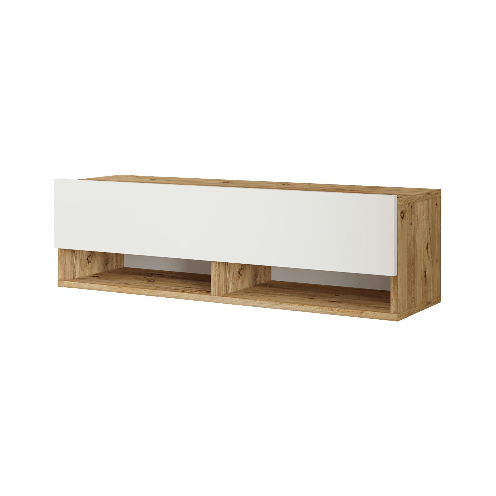 TV-ELEMENT Laitila - Weiß, Holzwerkstoff (100/29.5/31.5cm) - [en.casa]