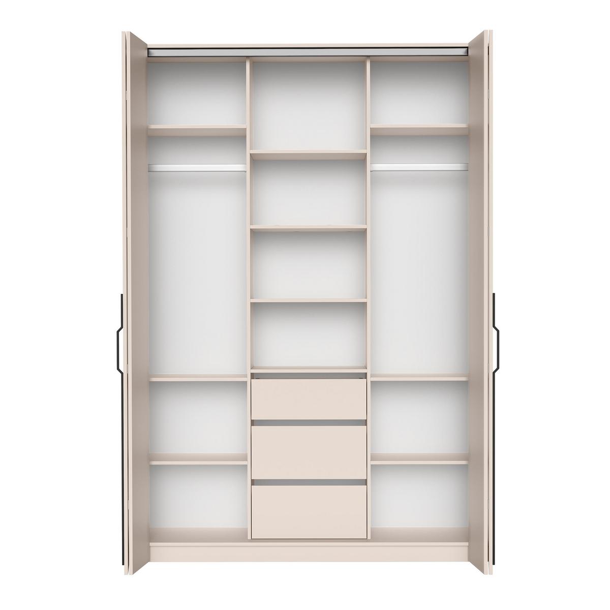 FALTTÜRENSCHRANK Omodeo 170 cm breit in Kaschmir – mit WingLine-Falttüren - Beige, Holzwerkstoff (170/240/58cm) - AX Living