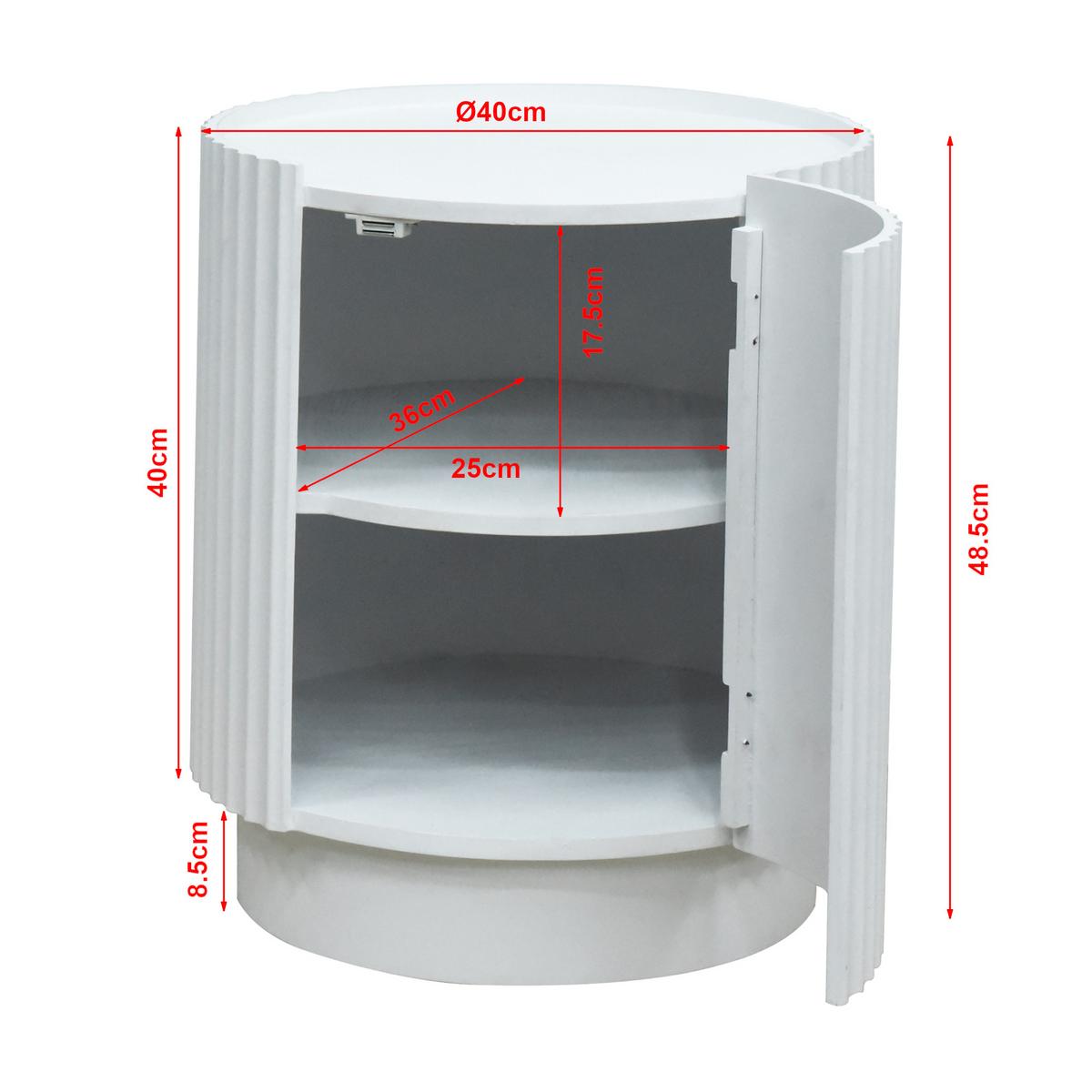 BEISTELLTISCH Rill - Weiß, Holzwerkstoff (40/40/48.5cm) - [en.casa]