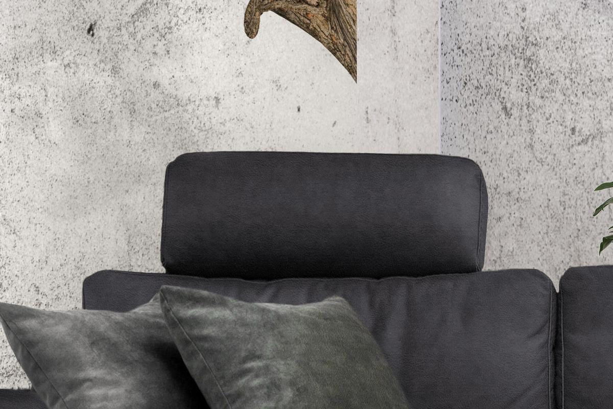 ECKSOFA XL MOTORISCHER RELAXFUNKTION LOLA Schwarz Webstoff Relaxfunktion - Schwarz, Textil (304/178cm) - KAWOLA