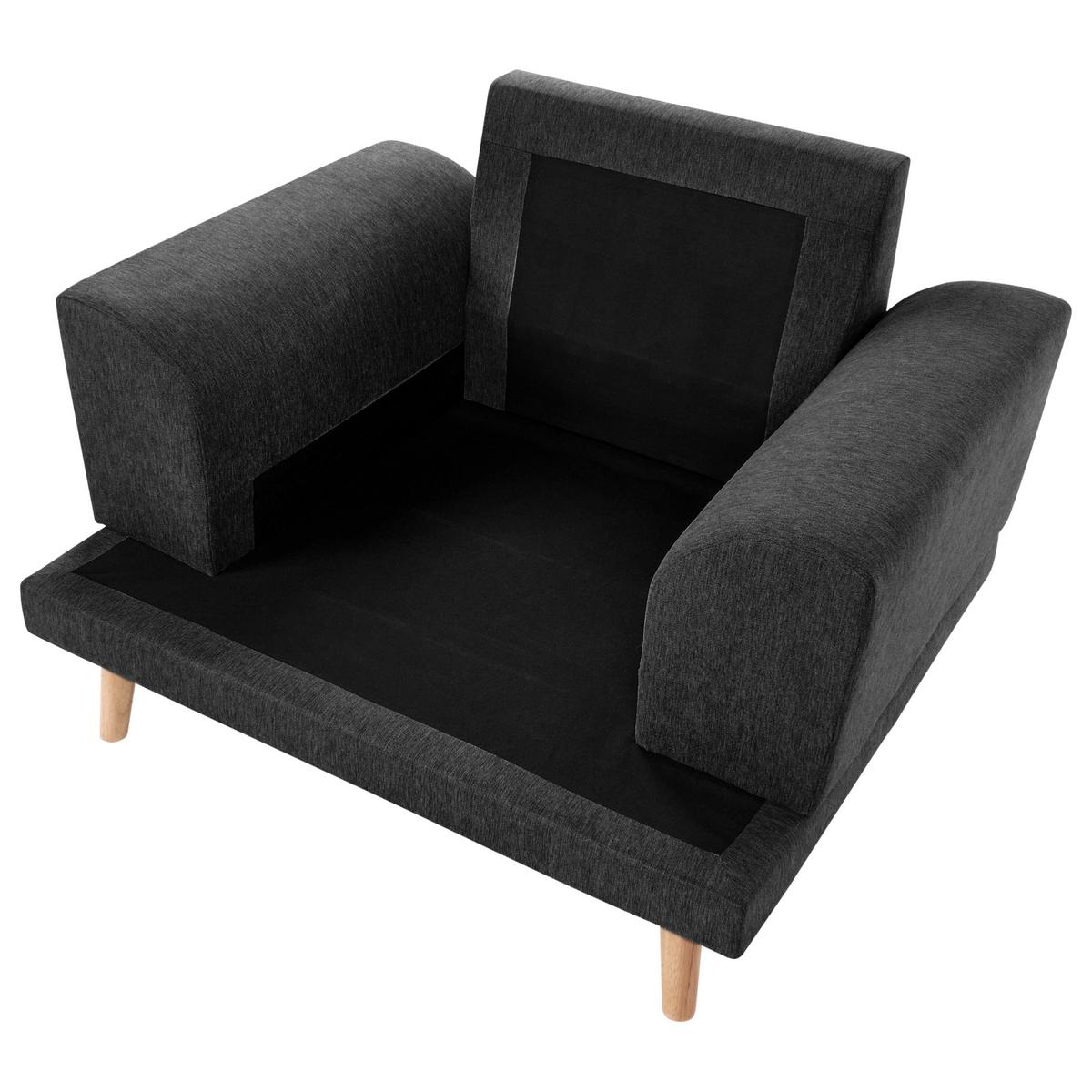 SESSEL Stoff Schwarz Kildal - Schwarz, Textil (114/90/96cm) - Beliani