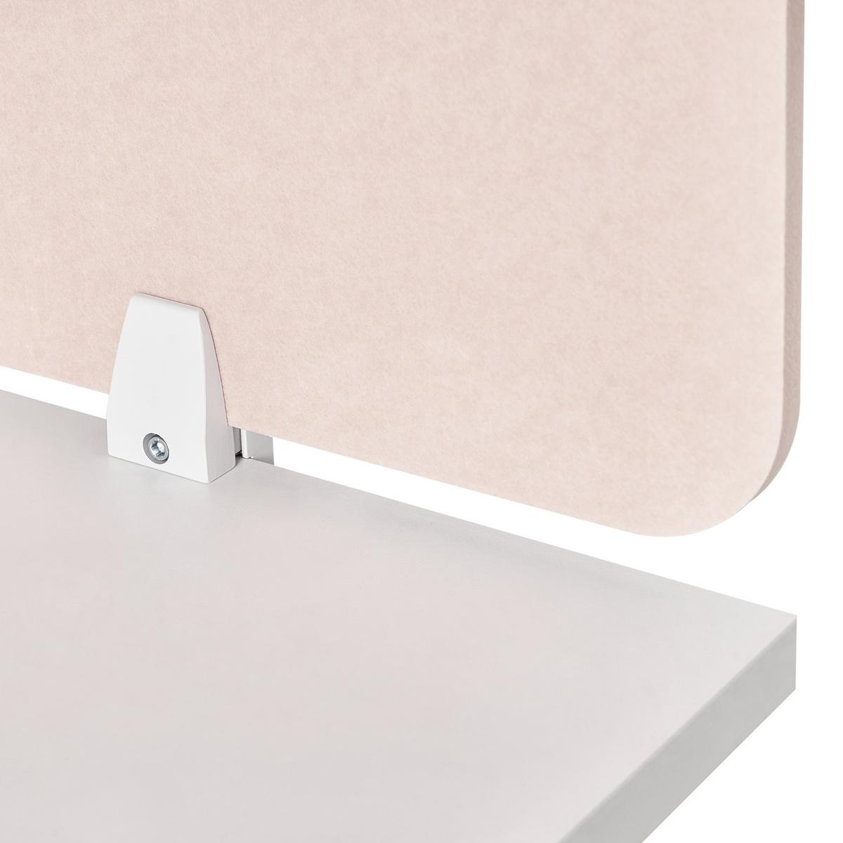 SCHREIBTISCHTRENNWAND 180/50 cm Beige Split - Beige, Textil (180/50/1cm) - Beliani