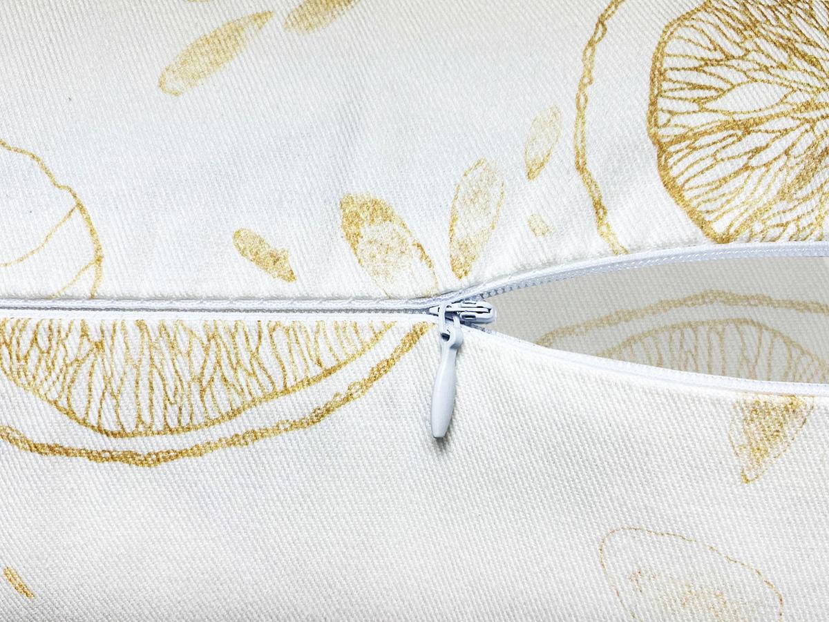 NACKENROLLENHÜLLE Italy Collection Zitronen 15/40 cm - Ecru/Gelb, Textil (15/40cm) - beties Heimtextil
