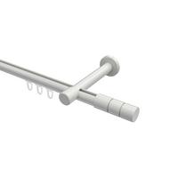 GARDINENSTANGE INNENLAUF Prestige Elanto 240 cm (geteilt in 2 x 120 cm), 1-läufig, 20 mm Ø Weiß - Weiß, Metall (240cm) - INTERDECO