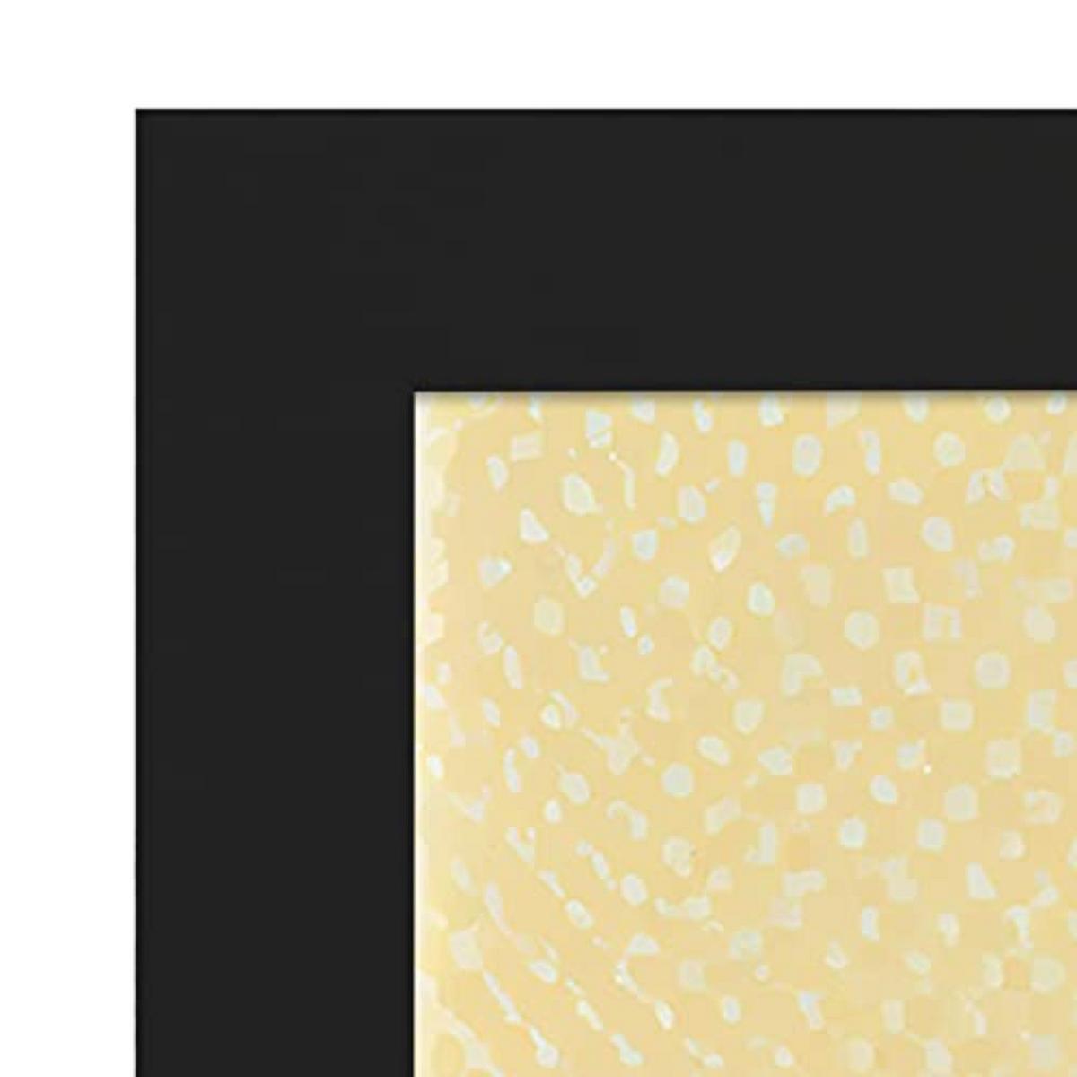 POSTER Set mit 4 Abstrakt Wellen Moderne Galaxien A4 Schwarzer Rahmen - Schwarz, Papier (29.7/3cm) - Nacnic