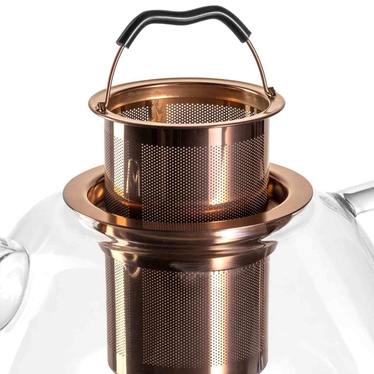TEEKANNE MIT STÖVCHEN Tè Per Te transparent 1,5 Liter - Transparent, Glas (1.5L) - Leonardo Living