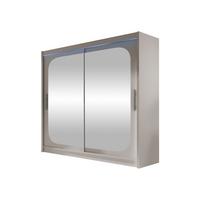 KLEIDERSCHRANK London VIII, mit RGB LED Beleuchtung - Kaschmir/Silberfarben, Holzwerkstoff/Kunststoff (180/215/58cm) - MIRJAN24