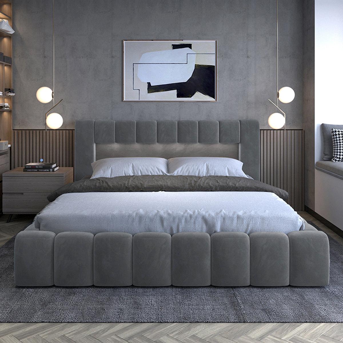 BOXBETT 180/200 Auria Grau - Grau, Holz (180/200cm) - Petits-meubles