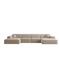 WOHNLANDSCHAFT Celes Premium Opera - Sandfarben, Holzwerkstoff/Textil (379/73/165cm) - Fun Möbel