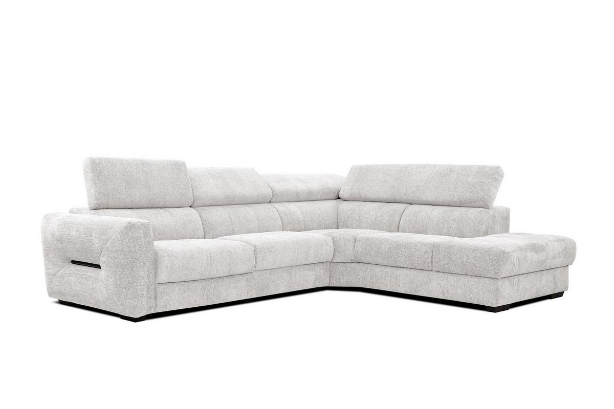 ECKSOFA CALVERA 5-Sitzer, weiß - Weiß, Holzwerkstoff/Textil (298/239cm) - Wozimo