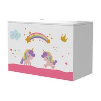 SPIELZEUGKISTE Oleiros - Pink/Lila, Holzwerkstoff (60/30cm) - [en.casa]