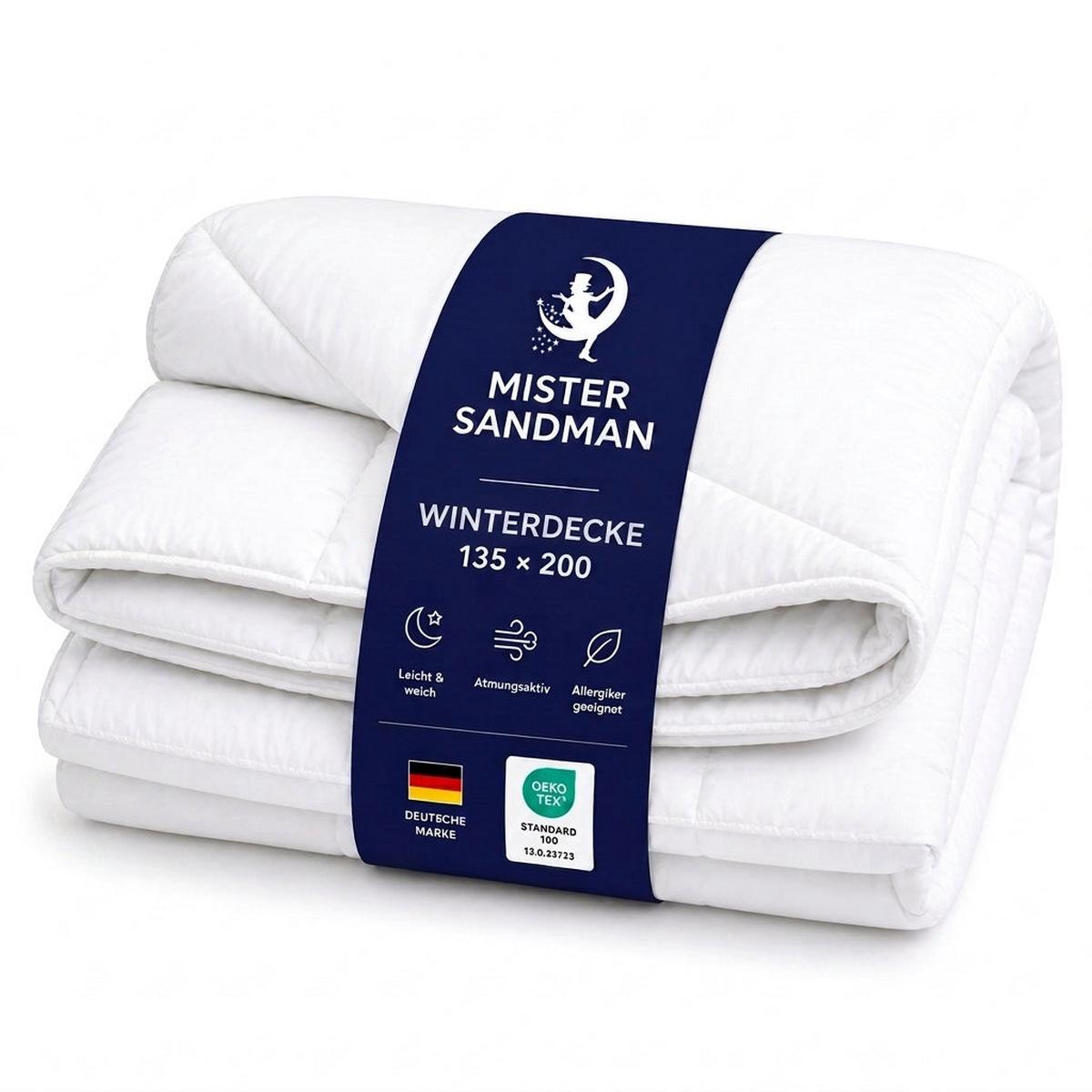 WINTERBETTDECKE 135x200 cm – warme Bettdecke mit Hohlfaserfüllung & Mikrofaserbezug - Weiß, Textil (135/200cm) - Mister Sandman