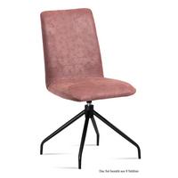 ESSZIMMERSTUHL drehbar (8er-Set) Divona 47x92x60 Schwarz/Rosewood - Dunkelrosa/Schwarz, Kunststoff (60/92/47cm) - 58aufmkessel