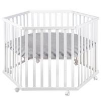 LAUFGITTER 6-eckig roba Style grau - Weiß, Holzwerkstoff (118.5/72.5/103.5cm) - Roba