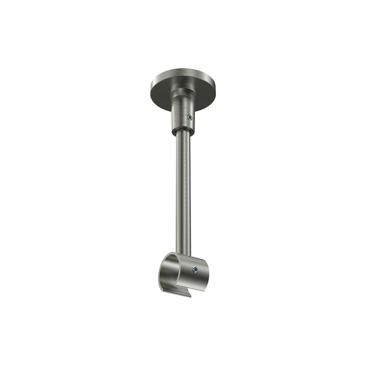 GARDINENSTANGE INNENLAUF Sonette Mavell 400 cm (geteilt in 2 x 200 cm), 1-läufig, 20 mm Ø Edelstahl-Optik - Edelstahlfarben/Silberfarben, Metall (400cm) - INTERDECO